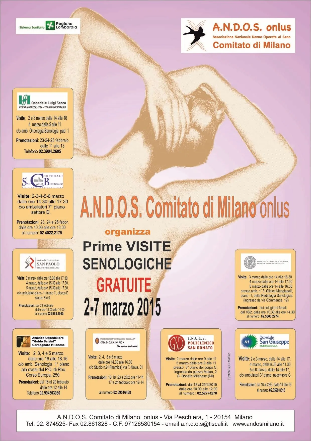 Visite senologiche Gratuite 2-7 Marzo